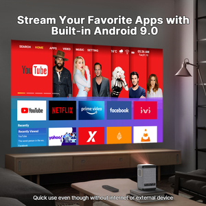 Projektörler akıllı Mini taşınabilir LCOS dahili pil Android fiske ev filmleri yüksek kalite WIFI Bluetooth ofis sunum - Product Image 5
