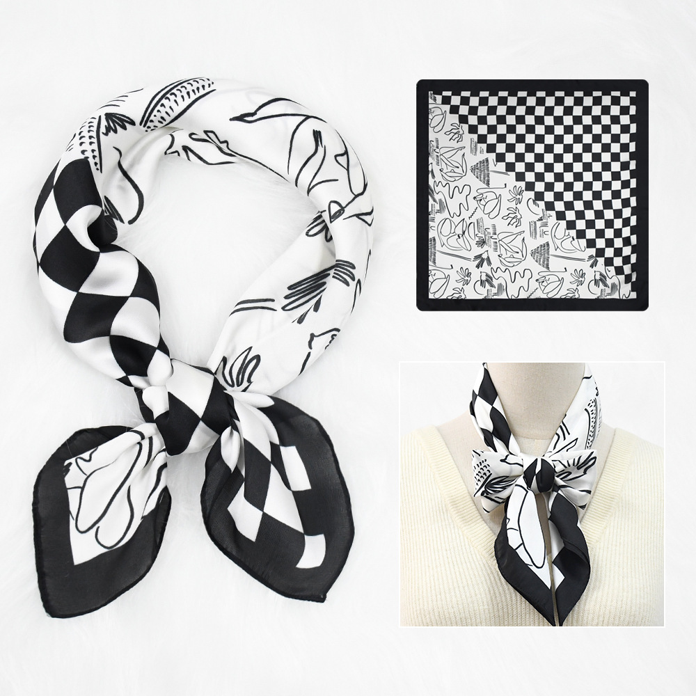 20 fashion houndstooth-black-7070cm