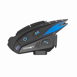 Shark Bluetooth 5,1 impermeable con micrófono 1KM sistema de intercomunicación inalámbrico y casco de motocicleta auriculares Bluetooth para dos personas - Product Image 3