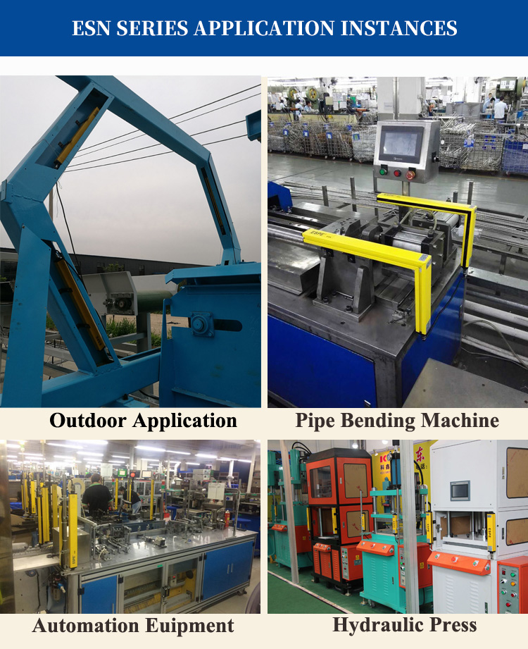 ESN0810 Photosensitive Relay Output Security Barrier Industrial Finger Protection Safety Light Curtain Sensor