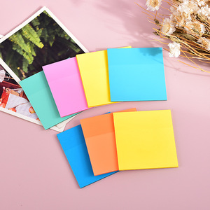 Pegatina de PET transparente personalizada, Bloc de notas adhesivas, Bloc de notas transparente de colores fluorescentes, planificador, accesorio de planificador personalizable - Product Image 2