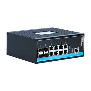 8-Port Gigabit POE und 4 100/1000Mbps Optisches Din-Rail-verwaltetes Switch-Plug-and-Play-Poe-Netzwerk mit SNMP-und QoS-Funktionen - Product Image 1