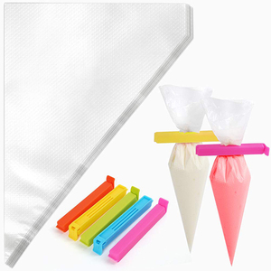 Eco-Friendly Custom Logo Disposable PE Plastic Pastry Piping Bags Biodegradable Compostable for Cream Decorating <strong>Moulds</strong> Included - Product Image 2