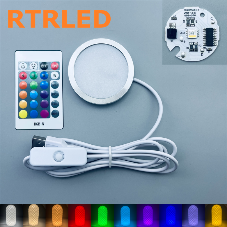 USB5V IR Remote-control RGB+Warm light60*8mm