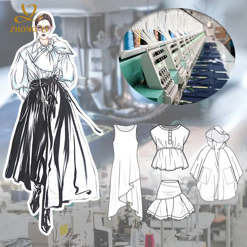 مخصص جودة عالية الصين فساتين مورد الملابس المصنعين BSCI التحقق من مصنع ملابس النساء