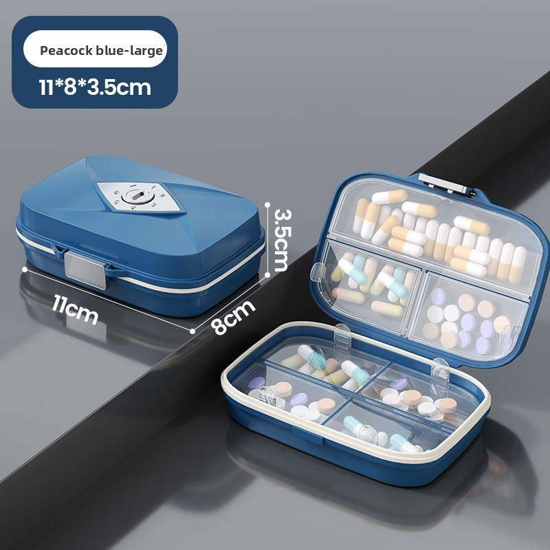 Large 7-compartment blue with English packag