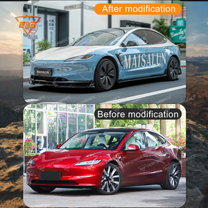Difusor trasero LED Tesla Model 3 2024, kit de carrocería negra brillante no destructiva, actualización con modificación de coche MSL - Product Image 3