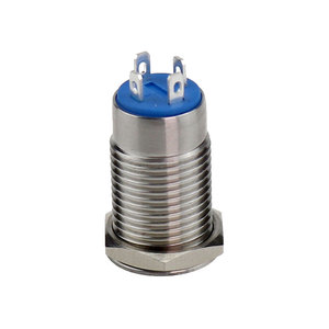 12mm Mini Computer Metall Elektronischer Druckknopf schalter Flacher runder 12 Volt LED-Lichtsc halter - Product Image 3