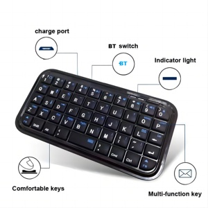 Teclado inalámbrico, Mini teclado silencioso, teclado Bt de mano con batería de litio recargable para tableta, teléfono y computadora - Product Image 5