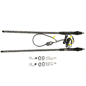 <strong>ADT</strong> 12V Universal 0.9M 1.2M 1.5M 1.8M <strong>LED</strong> Spiral Whip Light Antenna with Flag &amp; Remote for ATV UTV Polaris RZR Off-road Truck - Product Image 1