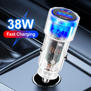 38w汽车点烟器分离器Usb C汽车充电器Pd 20w Qc 3.0适用于Iphone 2插座点烟器分离器电源适配器 - Product Image 5
