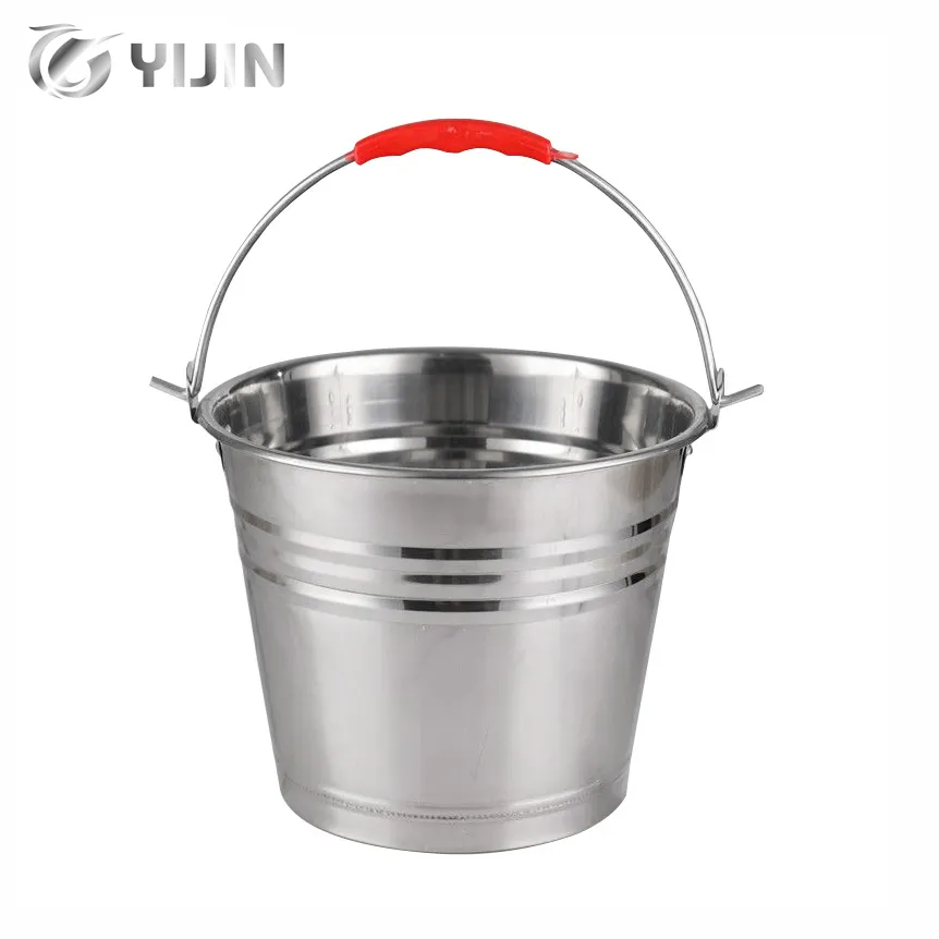 Water Pail Water Ice Beer Bucket Factory Cheap Price Multi Functional Metal Stainless Steel for Bar Kitchen Party BUCKETS 100pcs