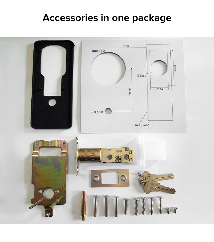 Automatic Deadbolt Security Access Mechanical Keyless Magnetic Door Lock Electronic Smart Lock