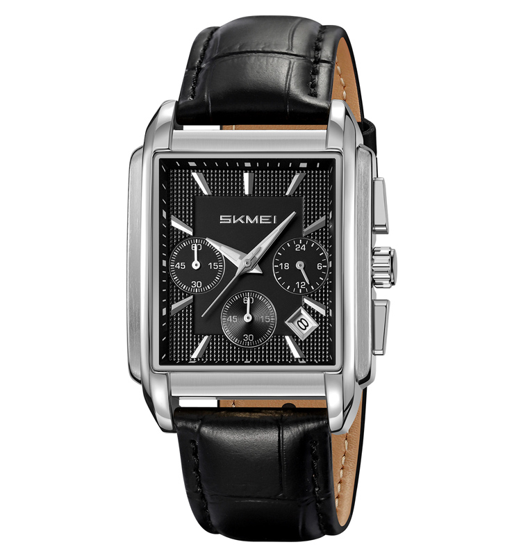 Silver/Black-Leather
