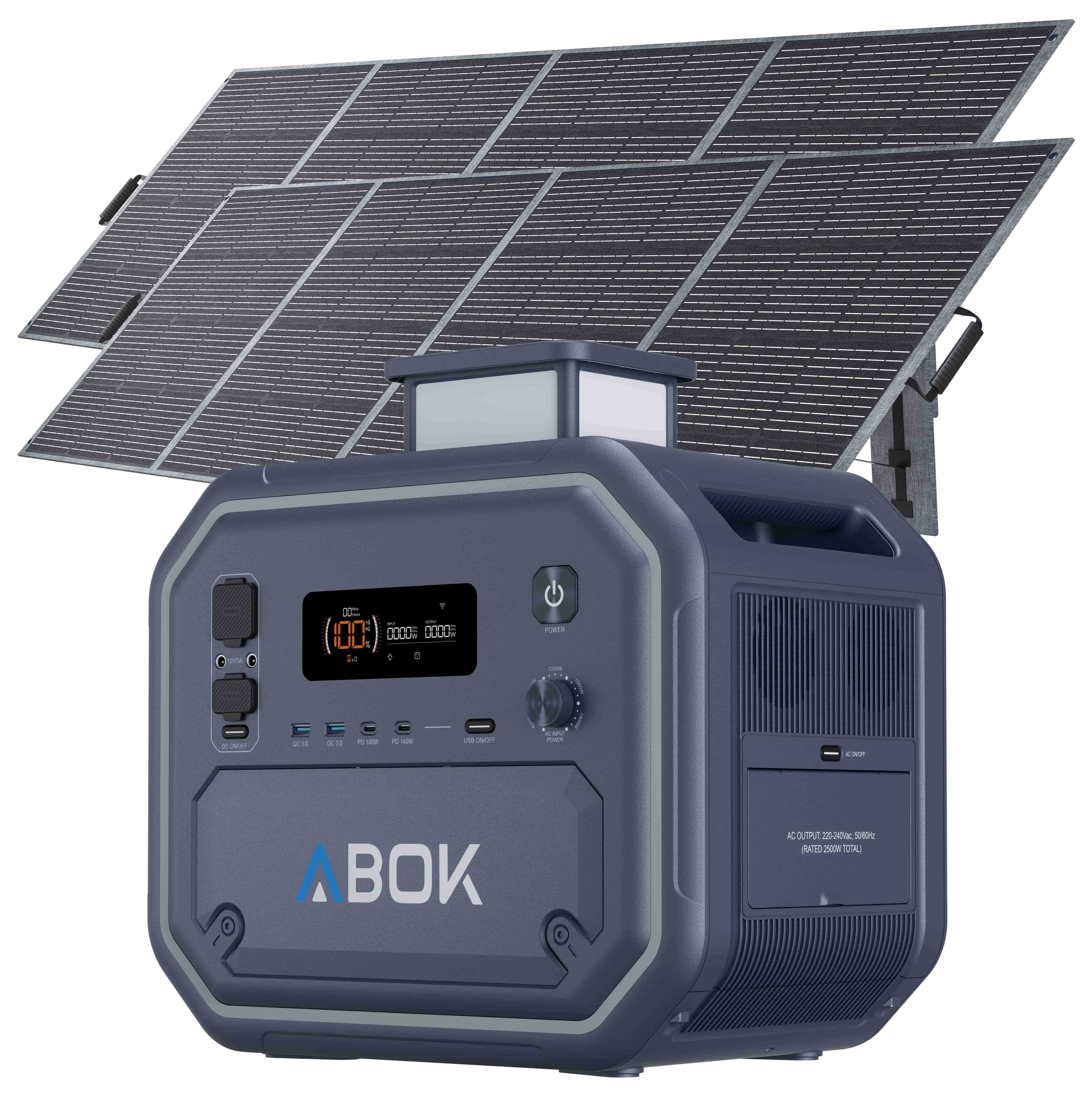 Ark2500 with 2 pcs 400W Solar Panels