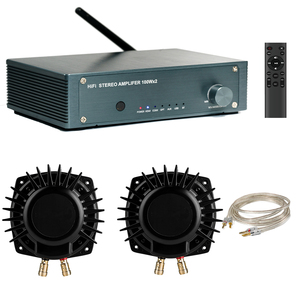 Samtronic เครื่องขยายเสียงดิจิตอล100W * 2, TPA3116แอมป์ขยายเสียงสเตอริโอไฮไฟพร้อมชุดเครื่องปั่นเบส50W 2ชิ้น - Product Image 5