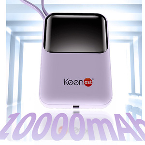 Keenest พาวเวอร์แบงค์ขนาดเล็ก FF16พลังงานอย่างรวดเร็ว, พาวเวอร์แบงค์10000มิลลิแอมป์ชาร์จเร็วในตัวสายแพ็คแบตเตอรี่จอแสดงผล LED - Product Image 4