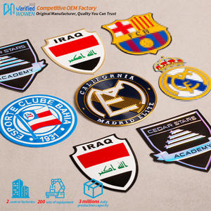 Bán buôn bóng đá vá đội vá 3D tùy chỉnh Flock Silicone TPU truyền nhiệt nhãn cao su Sticker vá cho thể thao mặc - Product Image 5