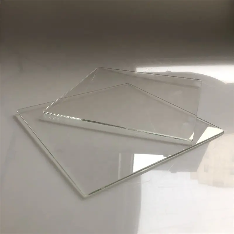 Plaque de verre borosilicaté trempé résistant à la chaleur feuille de verre pyrex de toute taille