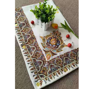 アラビア人スカーフカシミールハンド刺繍Sozni Omani MasarウールヘッドスカーフソフトモンゴルPashmina Keffiyeh Hijab