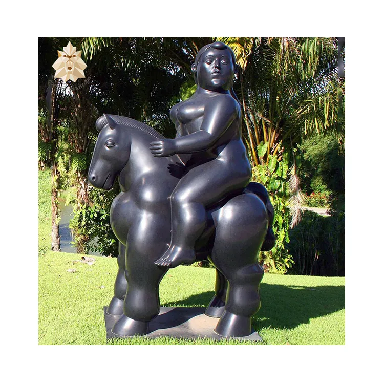 Decoración moderna para jardín al aire libre, escultura artística de bronce para mujer, NTBS-797Y