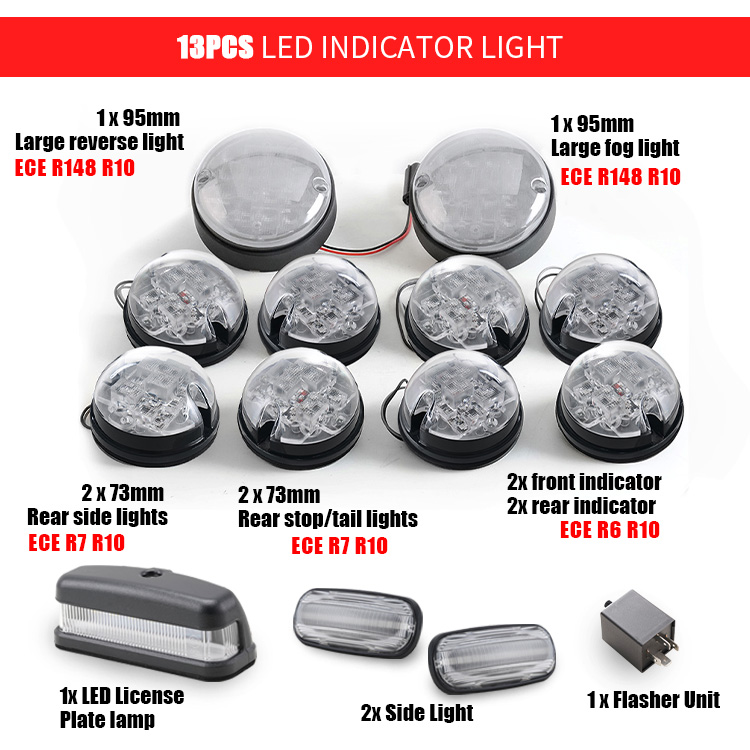Conjunto de indicadores transparente - 13 piezas