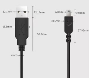 GIET T çekirdek OEM ODM T V3 Mini USB 5Pin USB2.0 için ferrit çekirdek 0.5m kablo ile bir erkek, MP3,MP4,GPS akıllı telefon tablet USB kablosu - Product Image 5