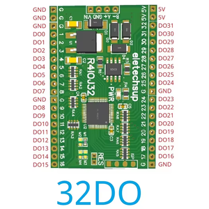 DC 5V 12V 24V 32CH RS485 2,54mm Pin Core Board Modbus Rtu Control de entrada y salida PLC HMI Remote IO Placa de expansión R4IOJ32 - Product Image 3