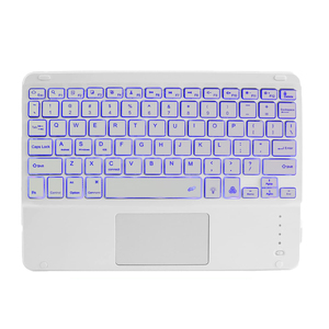 Tastiera wireless luminosa universale tastiera rgb tastiera ricaricabile tablet bluetooth per ipad pro 12.9 telefono android - Product Image 1