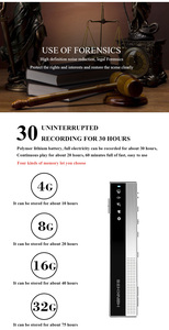 Hbnkh registratore vocale per le lezioni penna di registrazione Audio vocale Usb portatile - Product Image 5