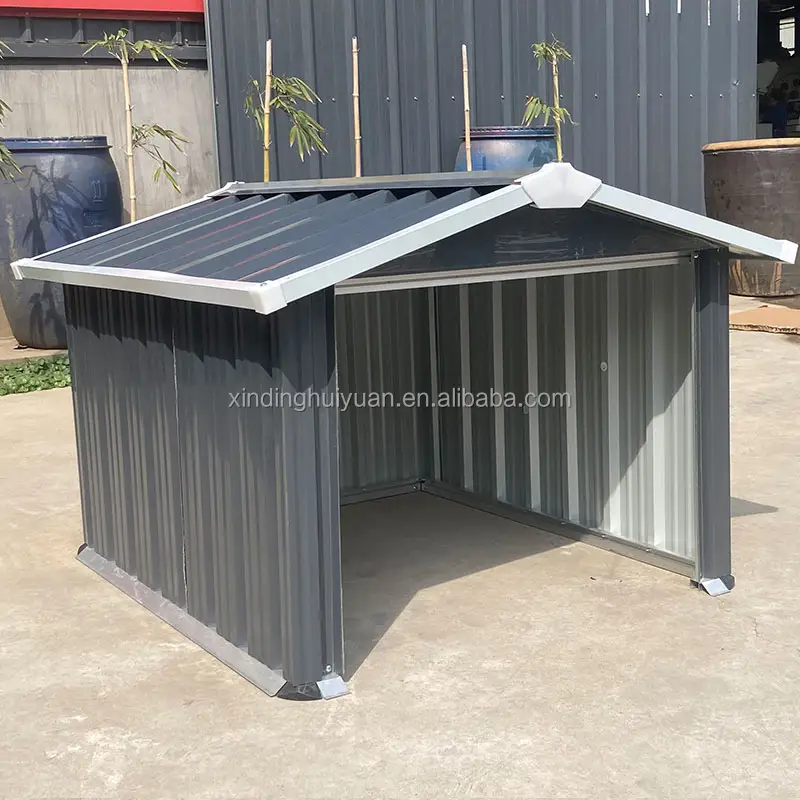 Пользовательские водонепроницаемый открытый питомник небольшой металлический сарай для собак сарай дом