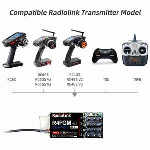 R4FGM RC-Empfänger R4FGM 2,4 GHz 4 Kanäle Winziger RC-Gyro-Empfänger für Mini-RC-Autos 1/28 und Boote, große Steuer distanz für Radio - Product Image 3
