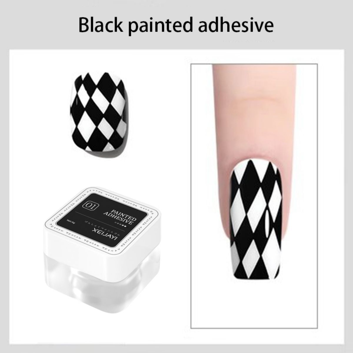 Adhesivo pintado acrílico negro
