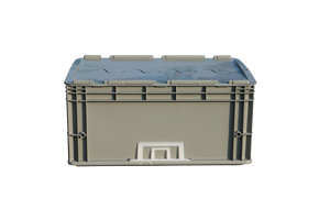 600*400*280mm Grey Stackable Plastic Storage Crates for Moving Packing <strong>Logistics</strong> Storage Box - Product Image 3