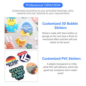 Chất Lượng Cao Tùy Chỉnh In Ấn <span class=keywords><strong>Logo</strong></span> Nhãn Dán Nhãn Tự Dính Không Thấm Nước Vinyl Puffy Sticker Cho Trẻ Em - Product Image 4