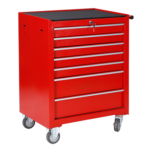 Xtnu <strong>Coffre</strong> a Outils Boite a Outils 7 Tiroirs, Chariot a Outils Multi-fonction Roulant, Rangement D'outils, Rouge