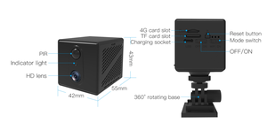 2MP Mini 4G SIM Card batteria interna a casa CCTV Full HD rilevamento del movimento di visione notturna della rete telecamera di sicurezza