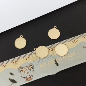 14K Gold Filled Blank Round <strong>Disc</strong> 10x12mm Round <strong>Charm</strong> Pendant for Bracelet Necklace Earrings Jewelry Making Accessories