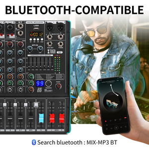 XTUGA TS7 profesyonel mikser 7 kanal Blueteeth karıştırma konsolu 99 DSP etkisi ile ev Karaoke Usb canlı arayüz mikser - Product Image 5