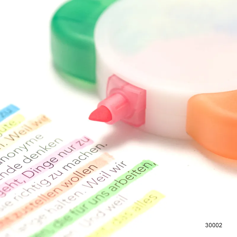 5 색 프로모션 형광펜 펜 사용자 정의 로고 꽃 모양 마커 펜