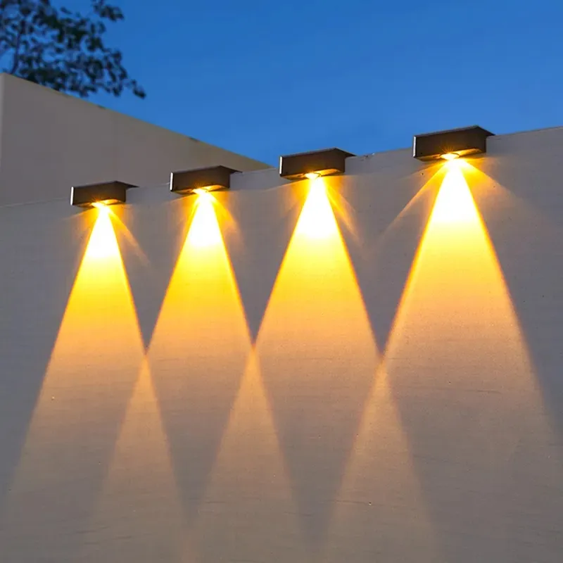 Lámparas alimentadas por energía solar a prueba de agua Balcón Escaleras Alumbrado público súper brillante Luz solar al aire libre Luces solares LED Luces de jardín