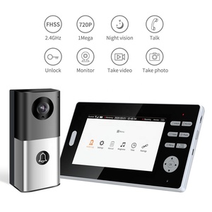 Camera Video Akuvox 2.4G Wireless Video <strong>Intercom</strong> 7 Inch High-definition LCD Display Screen <strong>Intercom</strong> Wireless Video Door Phone - Product Image 6