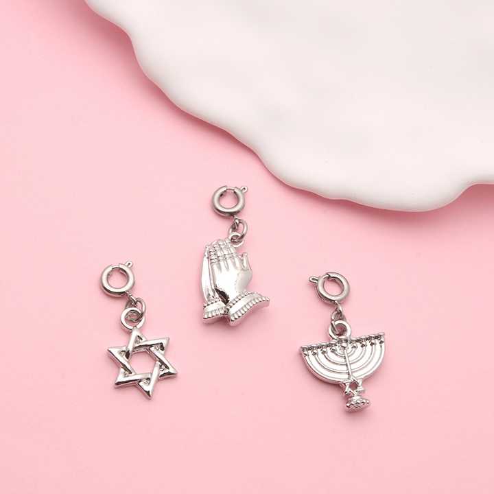 Gelang wanita cinta dan berharap, liontin membuat pesona cocok untuk anak-anak wanita untuk pesona gelang perhiasan kalung hadiah