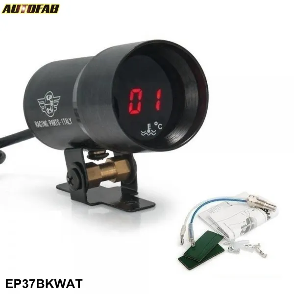 EPMAN Micro Digital 37 milímetros Fornecido com Sensor de Medidor De Temperatura Da Água + Kit Preto Para Honda Civic 2006-2011 EP37BKWAT