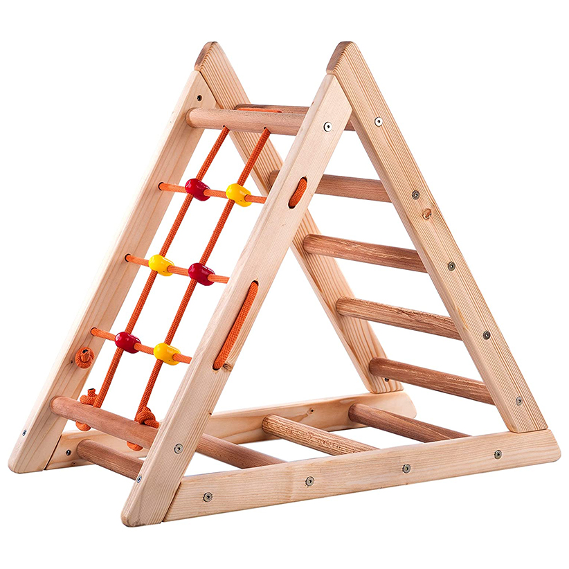 Multi Function Montessori Climbing Set Pickler Triangle Wooden Climber GYM Playground Climbing Triangle
