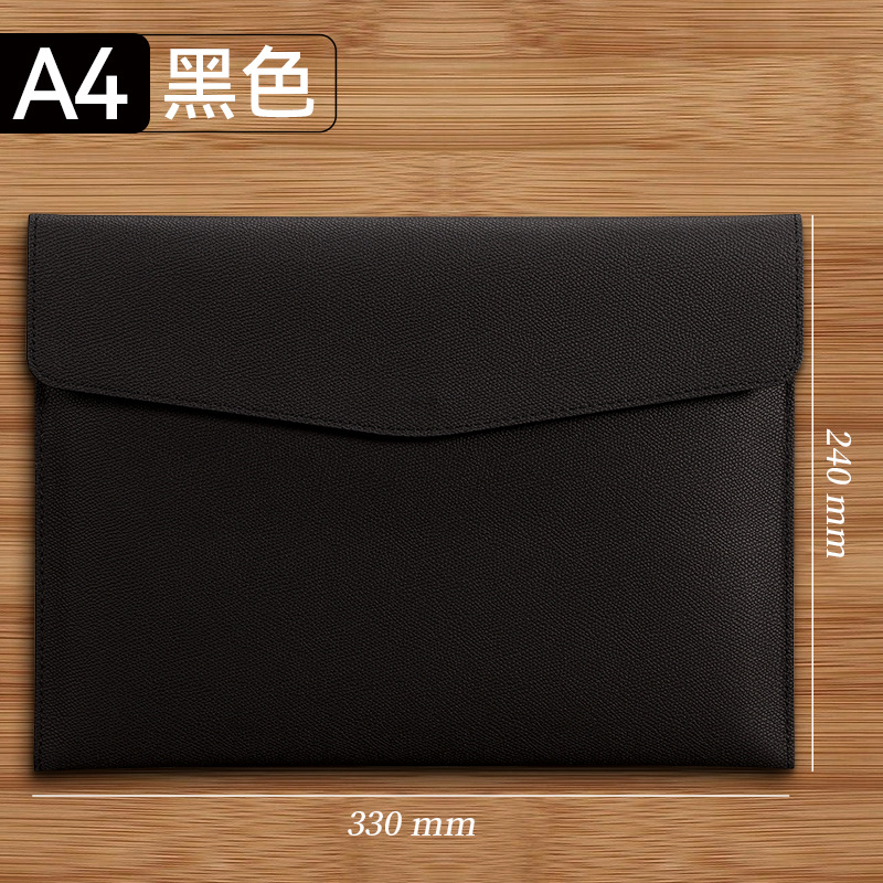 A4 สีดำ - พื้นผิวลายลิ้นจี่