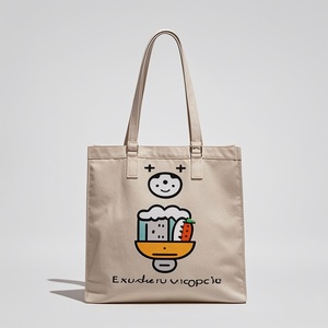 Bolso de mano de lona de color con patrón personalizado, bolsas de mano con logotipo impreso personalizado, bolsas de compras - Product Image 5
