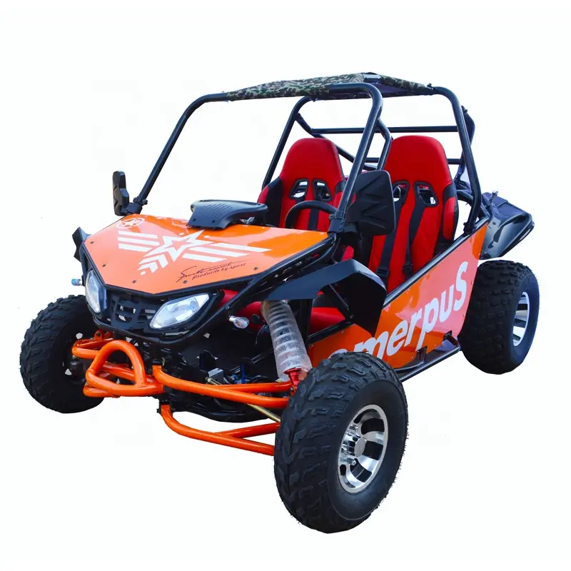 200cc dành cho người lớn đi giỏ hàng Buggy 4 bánh xe off road Jeep đi Kart Xăng Kart khung với 2 chỗ ngồi