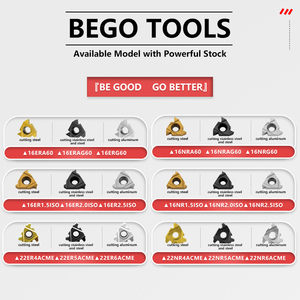 Bego 16 er14w/16 er12w CNC tornio macchina utensile da taglio inserti filettatura esterni 22 er6w tornitura inserti filettati indicizzabili - Product Image 6