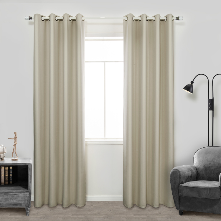 High quality 100% blackout mustard yellow window small curtains for home use